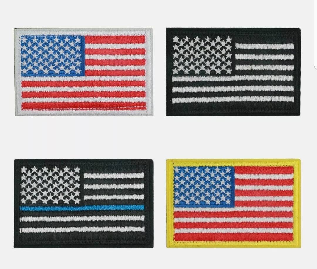 Pack of 12 US Flag Tactical Patch American USA Hook & Loop Army Military Uniform Patches