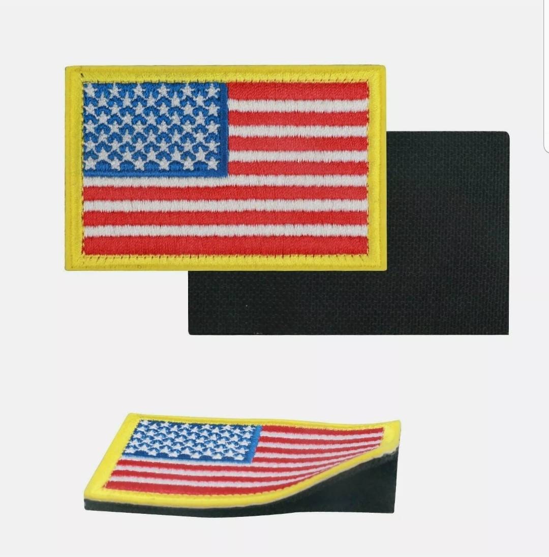 Pack of 12 US Flag Tactical Patch American USA Hook & Loop Army Military Uniform Patches