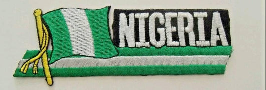 Pack of 10 Nigeria Flag Patch Iron On or Sew On 4.5"x1.5"