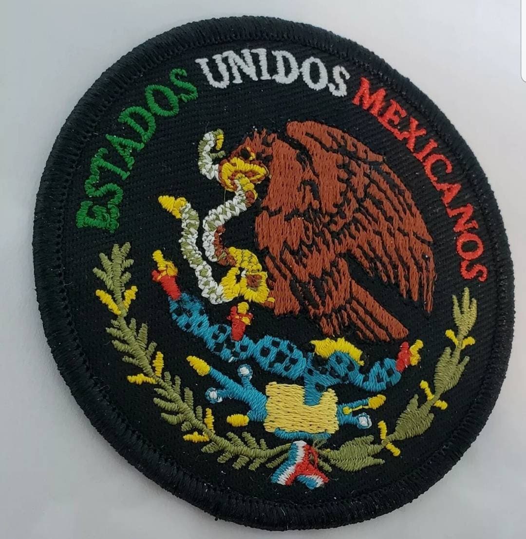 Pack of 10 United States of Mexico embroidered iron-on snake eagle patch Mexican Biker