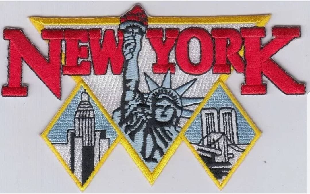 10 Pcs NEW YORK / E L T Embroidered Patches 4.75x3" iron-on