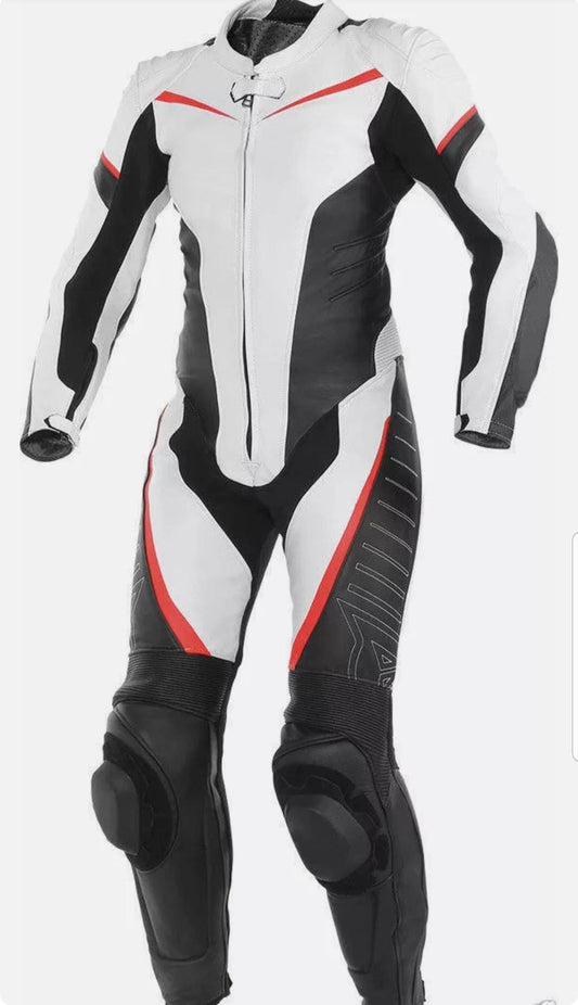 Ladies LEATHER RACE SUIT - Racing Accessories - Racing Women Suit - Embroidered Dress - 1 Piece Suit -Women Clothing - Leather Zipper Dress