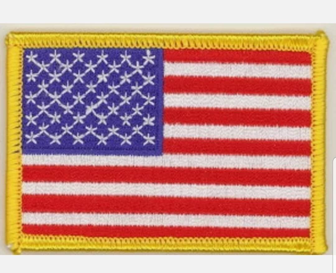 200 Pcs Wholesale USA Flag (G) Embroidered Patches 3"x2" iron-on