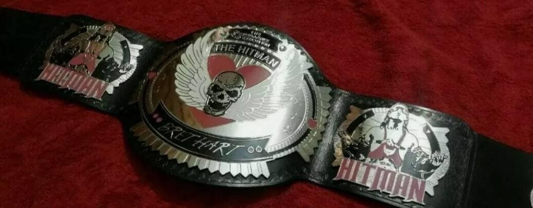 Bret Hart The Hitman Wrestling Championship Leather Belt