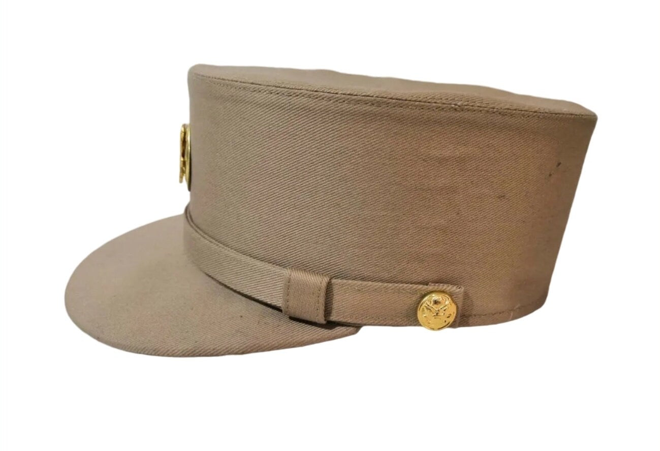 New Reproduction WWII Enlisted Khaki Cotton WAC Hobby Hat All Sizes