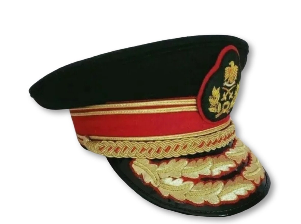 Colonel Gaddafi Military Army General Officer Parade Dress Visor Hat Cap Reproduction