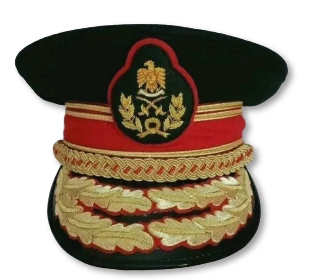 Colonel Gaddafi Military Army General Officer Parade Dress Visor Hat Cap Reproduction