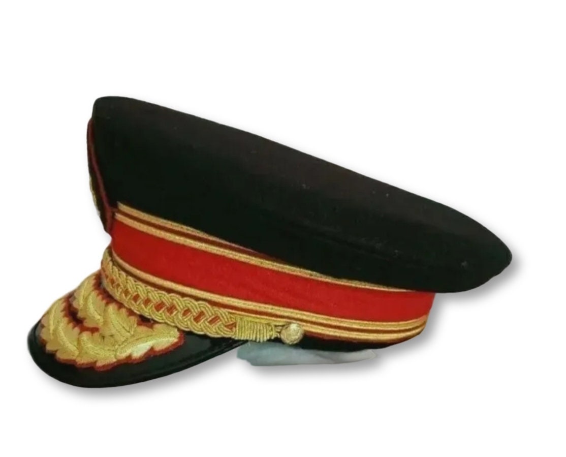 Colonel Gaddafi Military Army General Officer Parade Dress Visor Hat Cap Reproduction