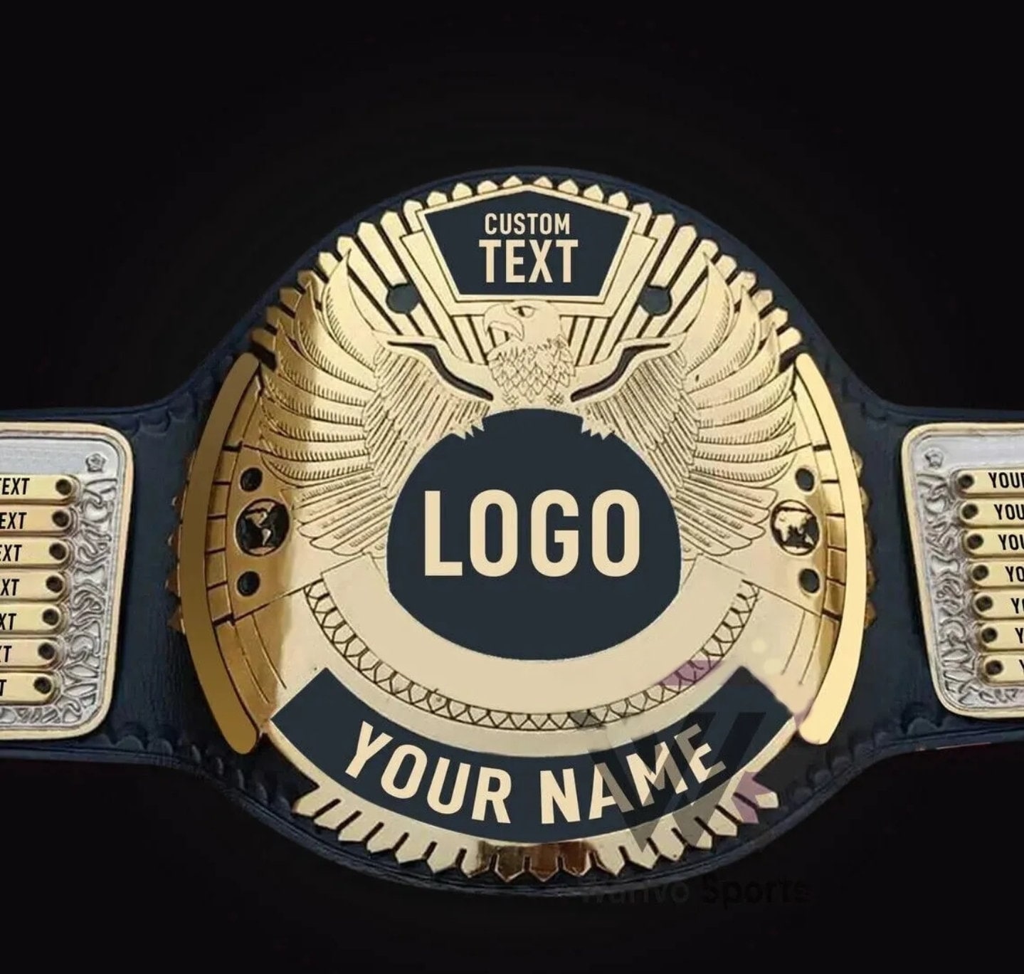 Custom Name and Logo Wrestling Championship Belt Adult Size Genuine Leather