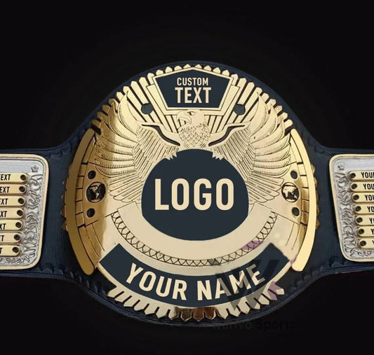 Custom Name and Logo Wrestling Championship Belt Adult Size Genuine Leather