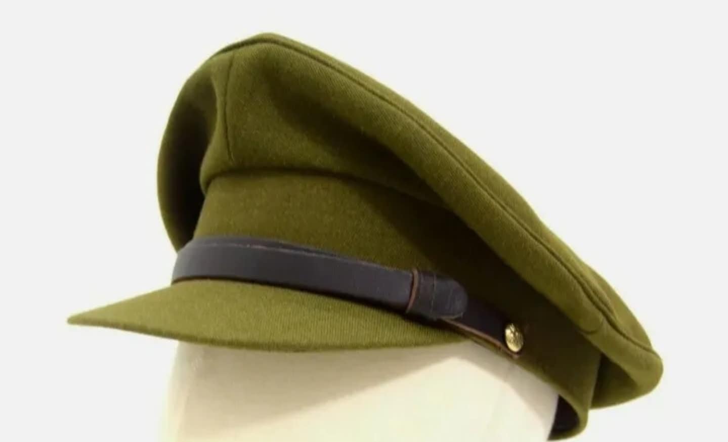 British Army 1940's Khaki Peak Cap WWII Officers Style Dress Uniform Hat WW2