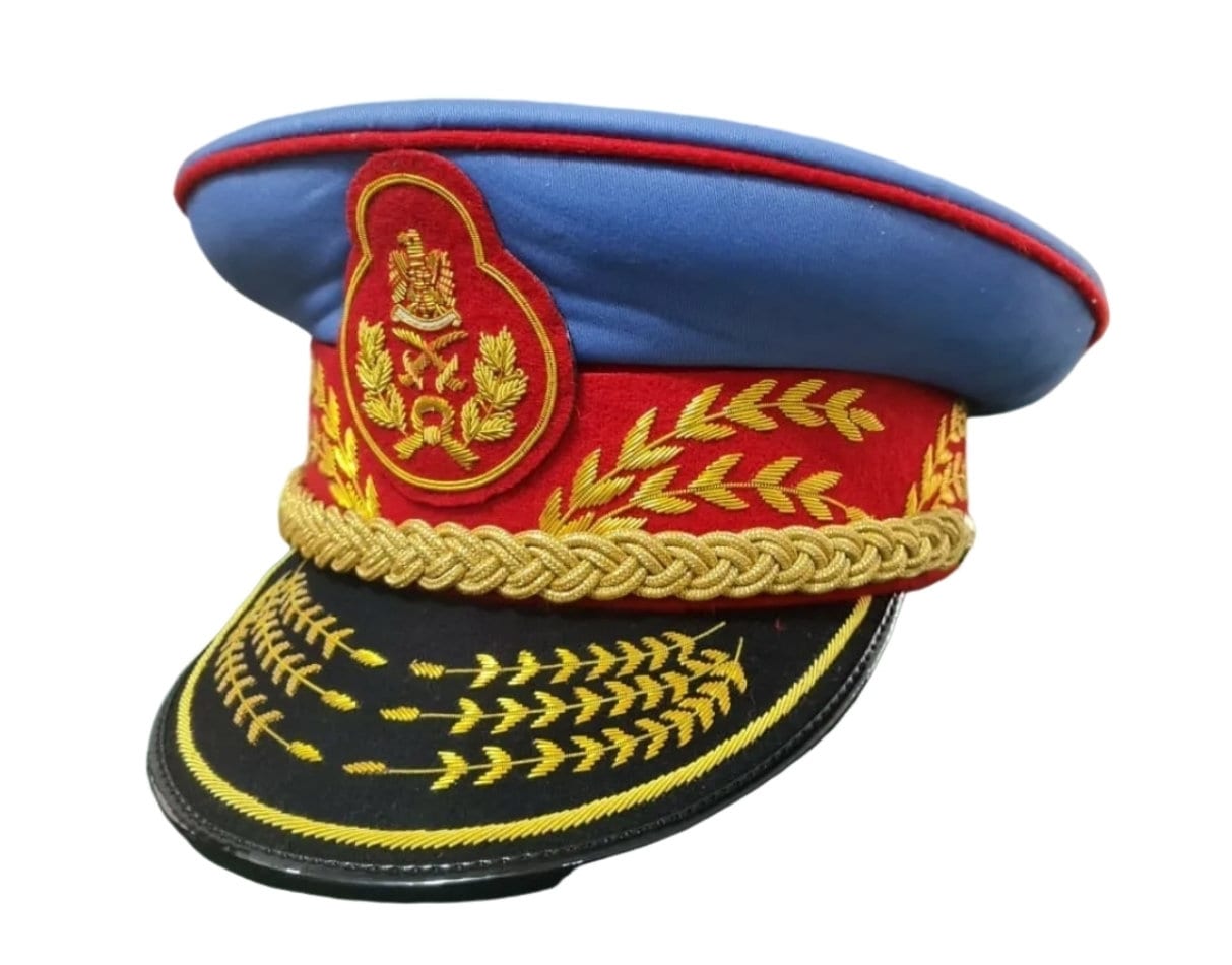 Colonel Gaddafi Military Army General Officer Parade Dress Visor Hat Cap