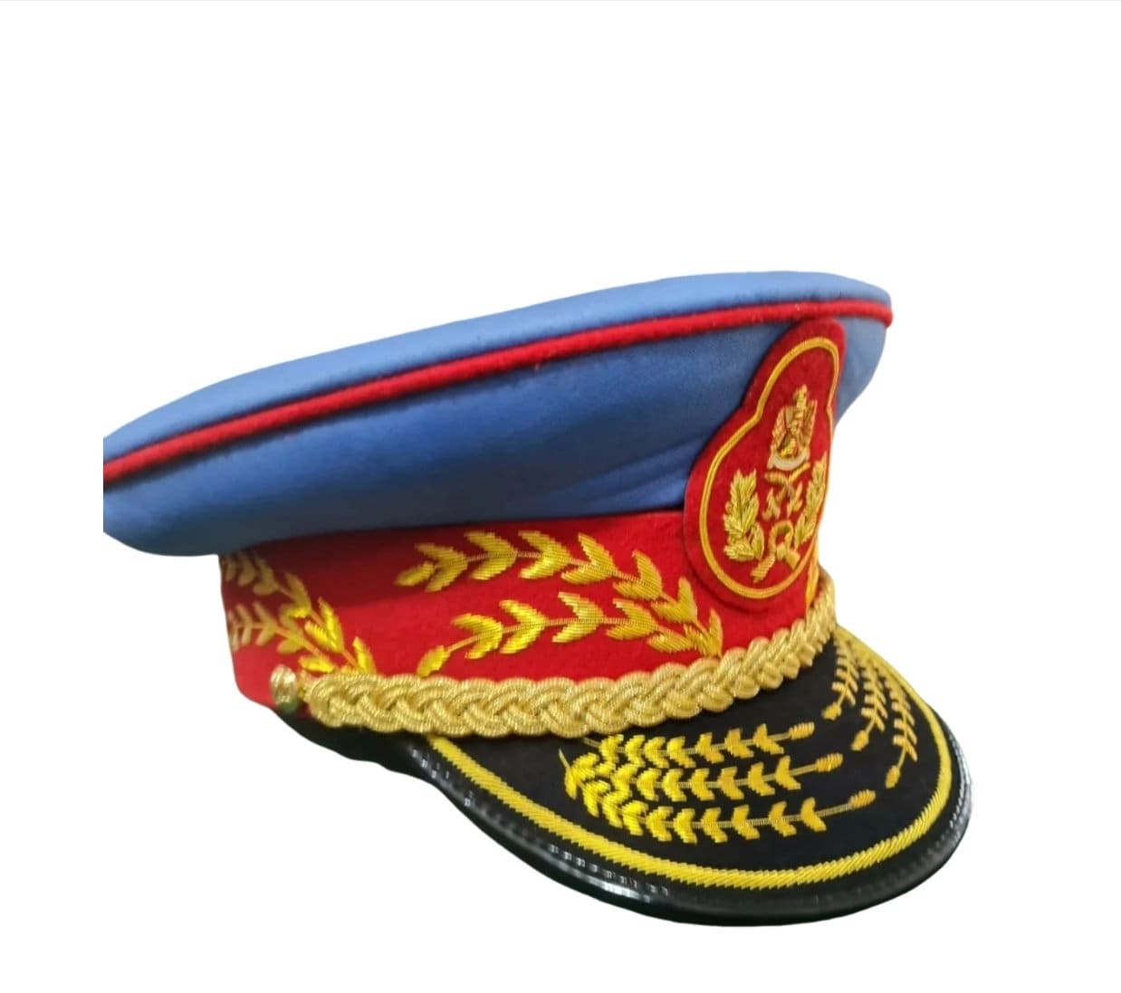 Colonel Gaddafi Military Army General Officer Parade Dress Visor Hat Cap