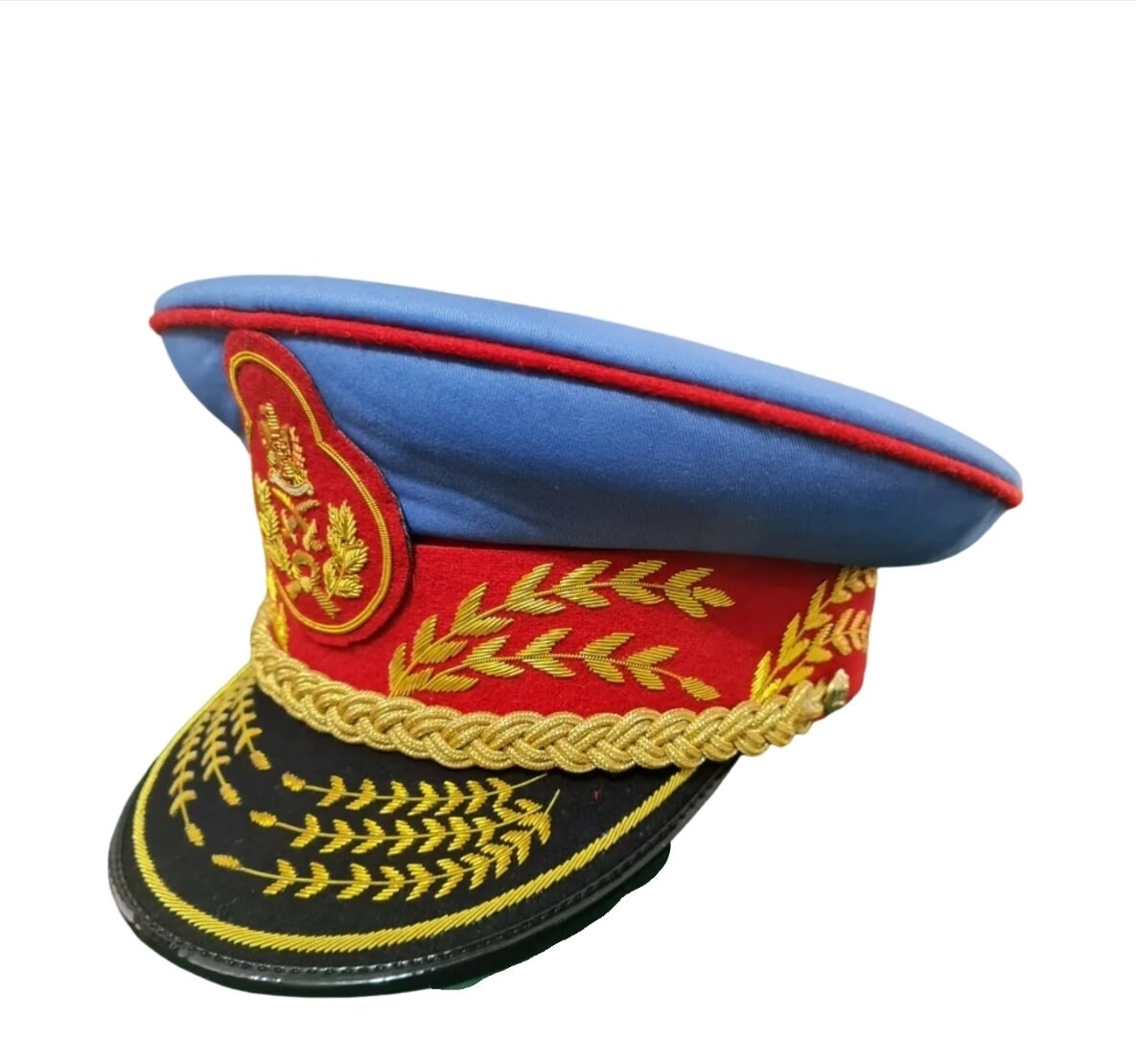 Colonel Gaddafi Military Army General Officer Parade Dress Visor Hat Cap